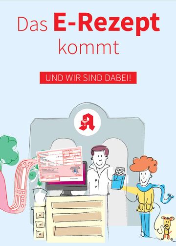Grafik der Hildegardis Apotheke in Trier, die über die Einführung des E-Rezepts informiert